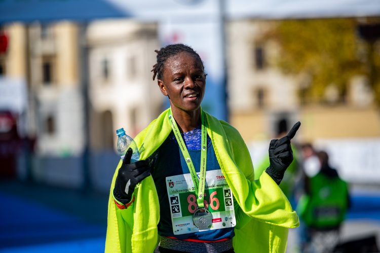 Zmagovalka Ljubljanskega maratona 2021 Grace Kwamboka Momanyi. FOTO: Uroš Skaza