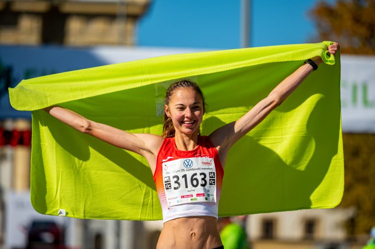 Državna prvakinja v maratonu 2021 Anja Fink. FOTO: Uroš Skaza