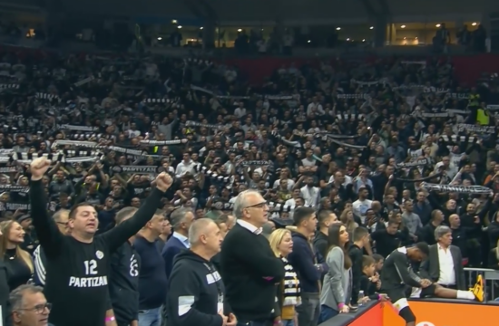 Mitrović del spektakla navijačev Partizana