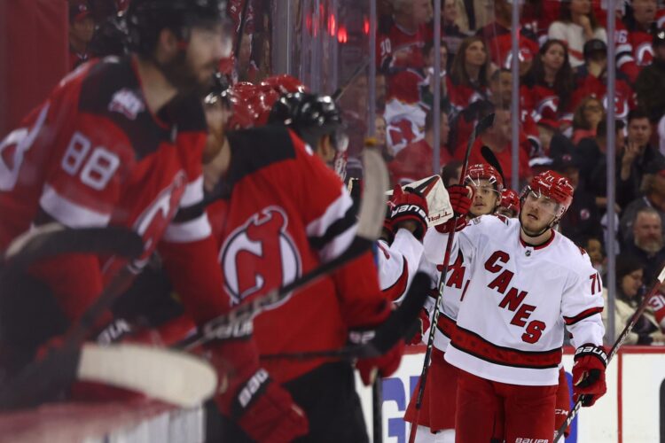 NHL: Stanley Cup Playoffs-Carolina Hurricanes at New Jersey Devils