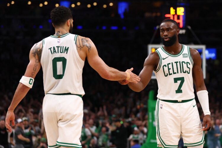 Jaylen Brown in Jayson Tatum