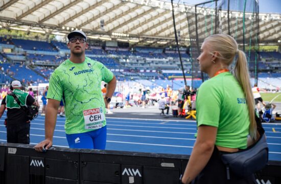 07.06.2024, Rome. The 26th European Athletics Championships. Discus qualification, Kristjan Ceh with girlfriend Anna Mar
