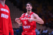 9 Dario Saric of Croatia is playing during the FIBA Olympic Qualifying Tournament 2024, match between Slovenia and Croat