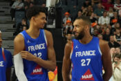 WEMBANYAMA Victor AND GOBERT Rudy OF FRANCE during the Friendly Basketball match between Germany and France on 6 July 20