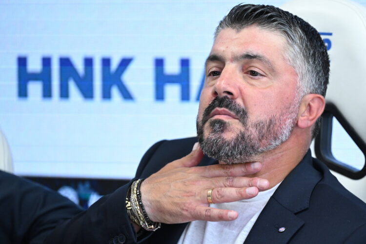 Croatia, Split, 180624. The new coach of HNK Hajduk, Gennaro Gattuso, was presented at a press conference, PK, Pressekon