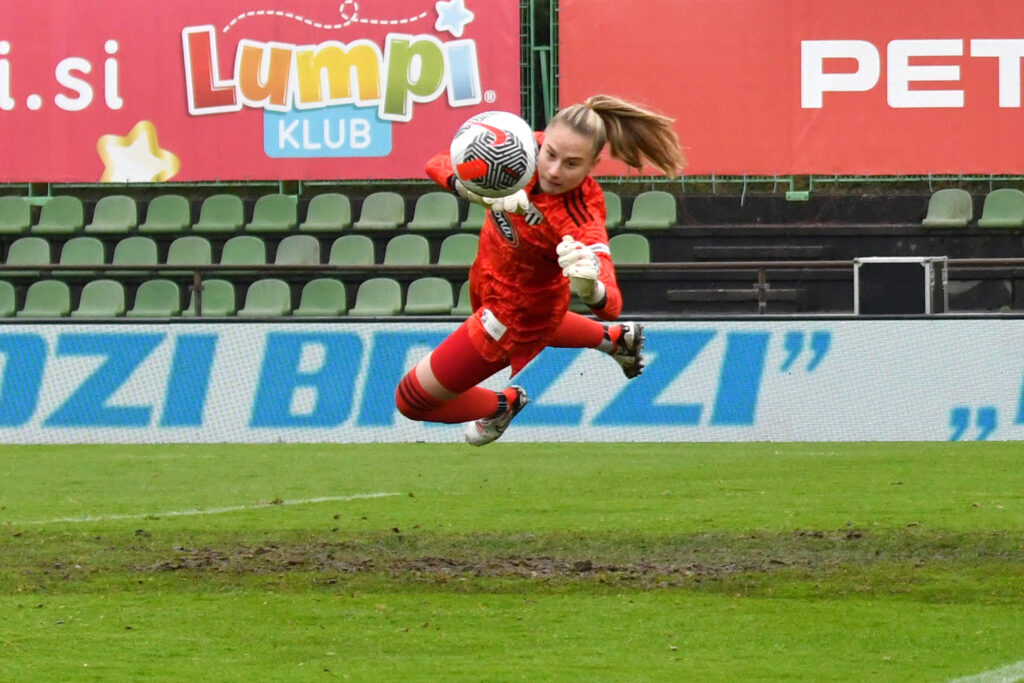 Ljubljana, Slovenia, March 10th 2024: Iva Kocijan of Mura Nona in action during the 1st Slovenian Women football league