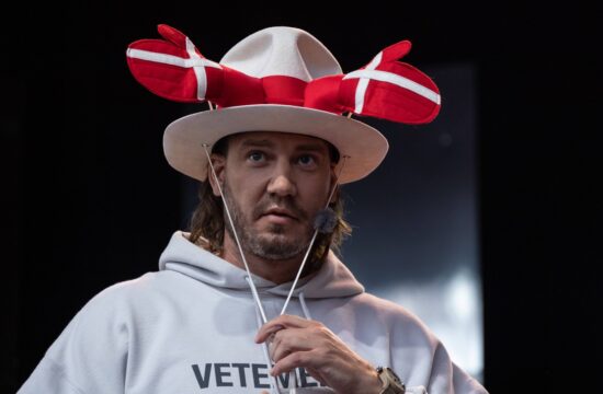 Nicklas Bendtner, former striker on the Danish men s national football team on the stage in Tivoli in Copenhagen Monday