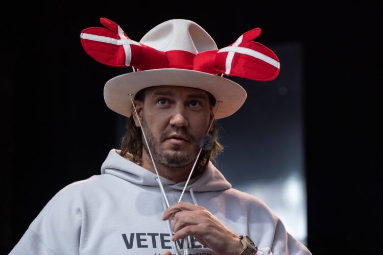 Nicklas Bendtner, former striker on the Danish men s national football team on the stage in Tivoli in Copenhagen Monday