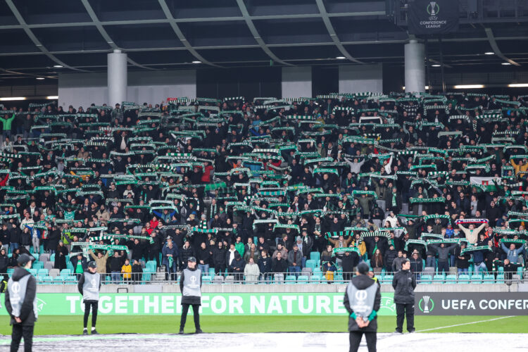 UEFA Conference League 2024/25 football match between Olimpija and Larne in Ljubljana