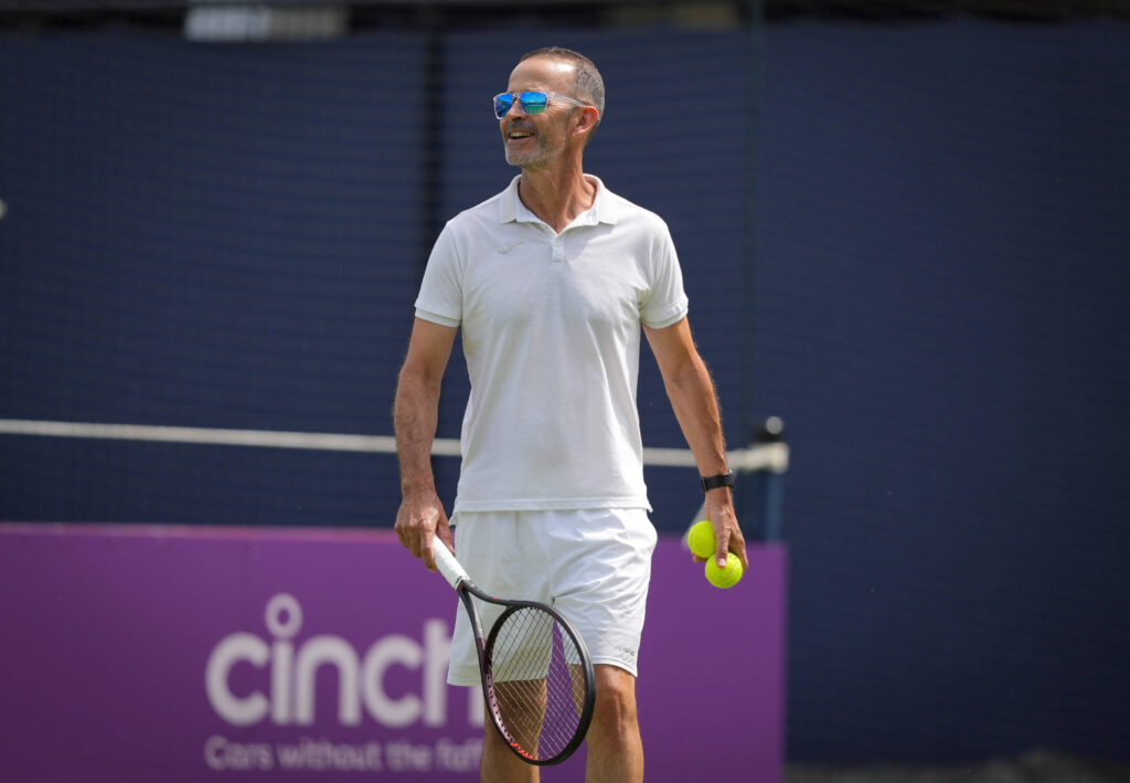 Samuel Lopez, tennis coach of Carlos Alcaraz during day five of the LTA cinch championships tennis tour