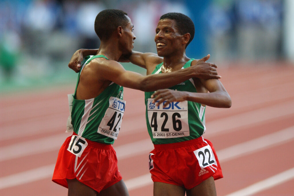 Kenenisa Bekele in Haile Gebrselassie