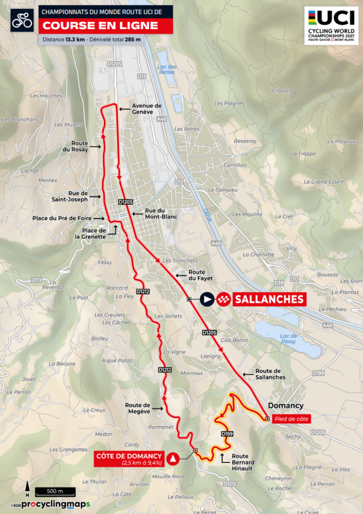 Trasa SP v kolesarstvu 2027