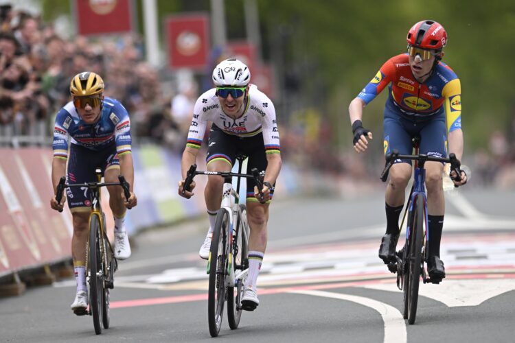 Remco Evenepoel, Tadej Pogačar, Mattias Skjelmose