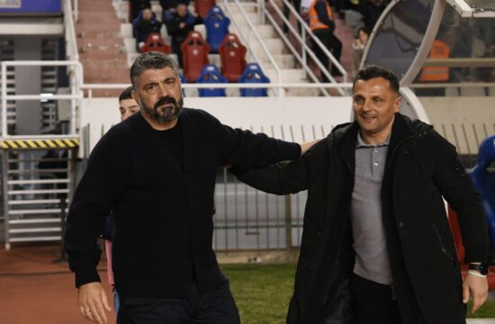 Split, 260125. Poljud Stadium. Football match of the 19th round of SuperSport HNL, Hajduk - Slaven Belupo. In the photo: