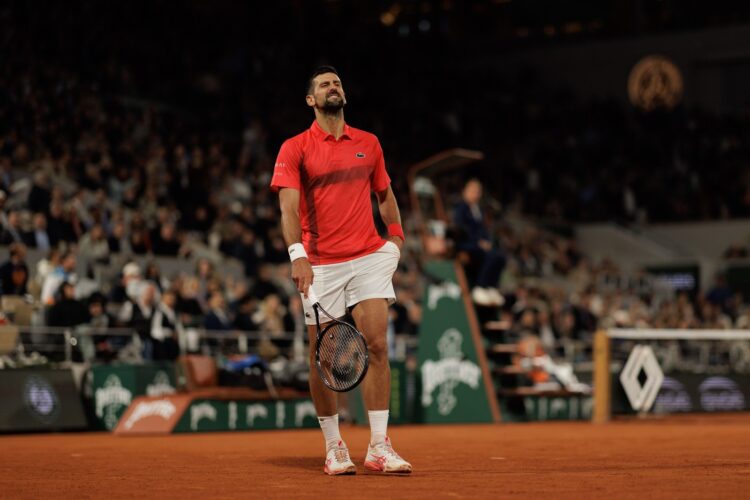Novak Djokovic of Serbia during the Roland-Garros 2025, French Open, Grand Slam tennis tournament on 4 June 2025 at Roland-Garros stadium in Paris, France