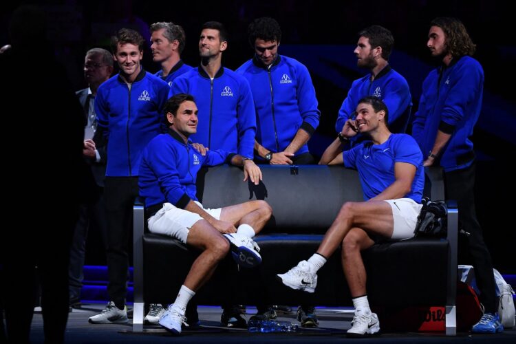 Tennis : Roger Federer, tire sa réverence en larmes, lors de Laver Cup à l'O2 arena de Londres