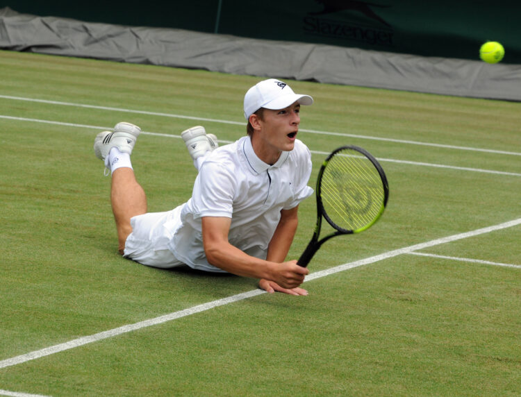 awn Tennis - 2021 All England Championships - Week Two - Wednesday - Wimbledon Boys event - Oliver Tarvet v Viacheslav