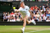 Jannik Sinner during his Gentlemen's Singles match against Grigor Dimitrov on day eight of the 2025 Wimbledon Championships at the All England Lawn Tennis and Croquet Club, London. Picture dat
