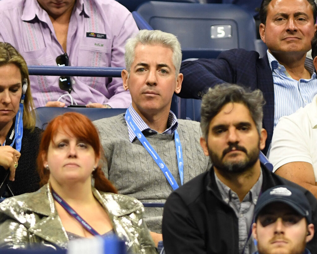 FLUSHING NY- SEPTEMBER 08: ***NO NY DAILIES*** Bill Ackman is seen watching Rafael Nadal Vs Juan Martin del Potro during