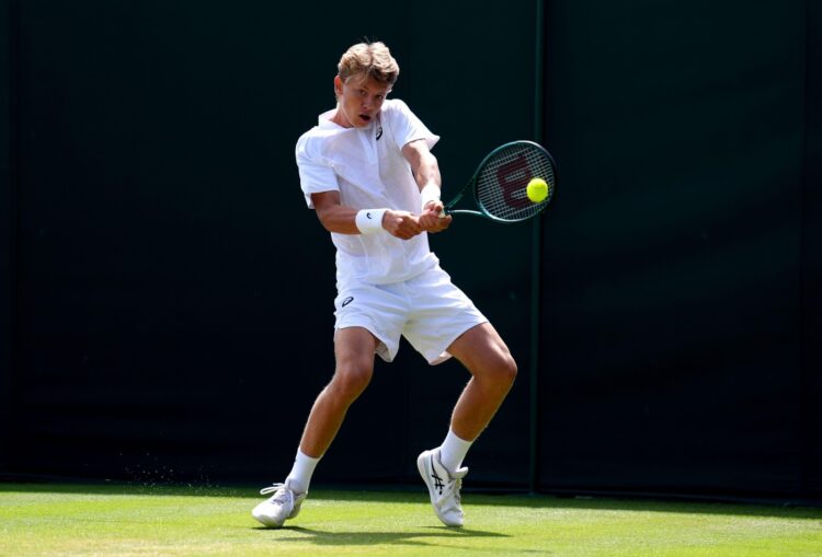 Ziga Sesko during his Boys' Singles match against Andres Santamarta Roig on day nine of the 2025 Wimbledon Championships at the All England Lawn Tennis and Croquet Club, London. Picture date: Tuesday July 8, 2025.