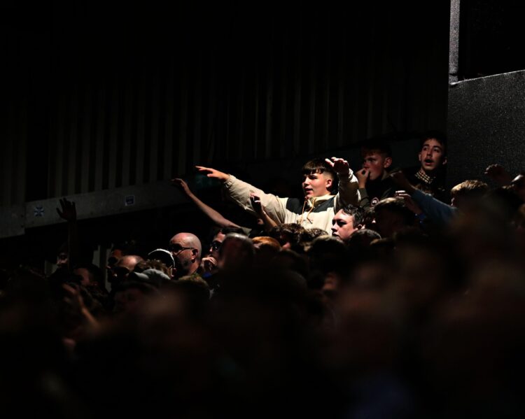 A Cardiff City fan during the Sky Bet League 1 match Port Vale vs Cardiff City at Vale Park, Burslem, United Kingdom, 7th August 2025 (Photo by Sam Eaden/News Images)