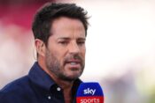 Sky Sports pundit Jamie Redknapp during the Premier League match at the London Stadium. Picture date: Saturday August 17, 2024.