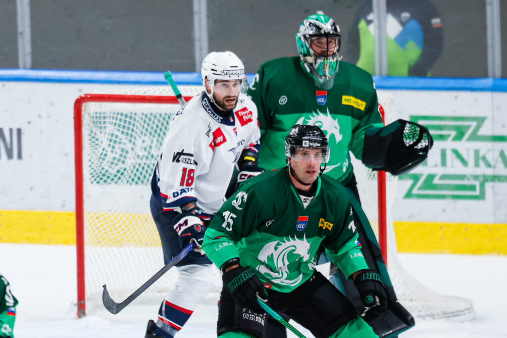 IceHL 2025/2026 ice-hockey match between SZ Olimpija and Hydro Fehervar in Tivoli Hall, Ljubljana