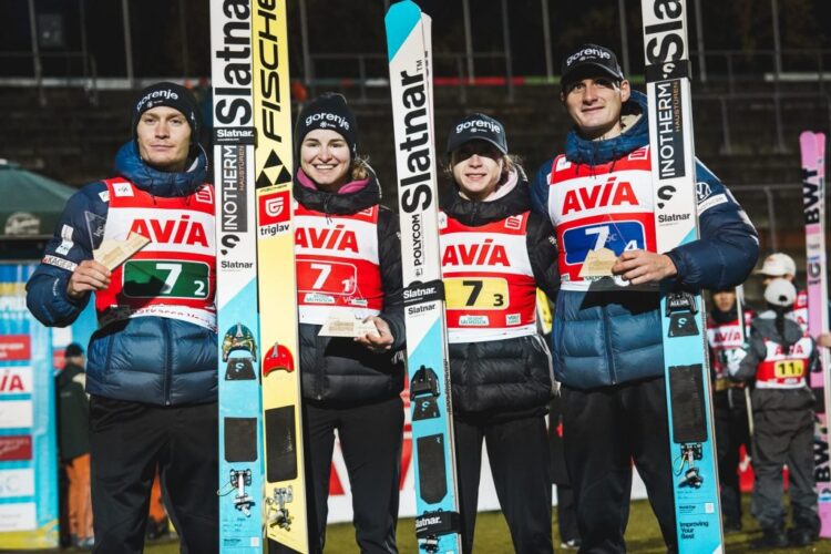 Nika Vodan, Anže Lanišek, Nika Prevc, Domen Prevc