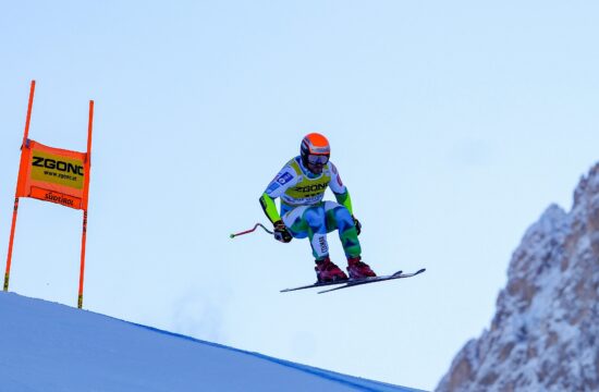 Trije Slovenci na drugem smuku v Val Gardeni