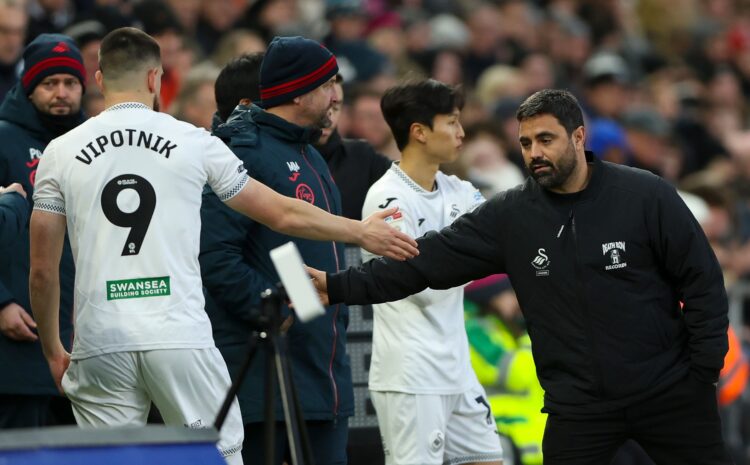Swansea City v West Bromwich Albion, Sky Bet Championship, Football, Swansea.com Stadium, Swansea, Wales, UK - 01 Jan 2026