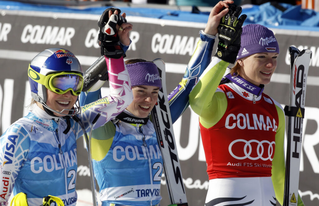 Lindsey Vonn, Tina Maze, Maria Riesch