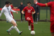 07.03.2024 Stara Pazova Serbia-Slovenia U17, U 17 Under-17 international frienldy men s football Alin Kumer Celik(L) Slo