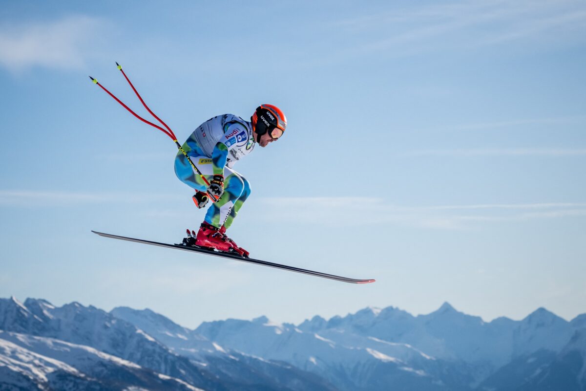 Dva Slovenca na smuku v Crans Montani