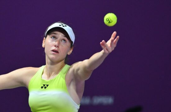 Kaja Juvan v Romuniji v četrtfinalu dvojic