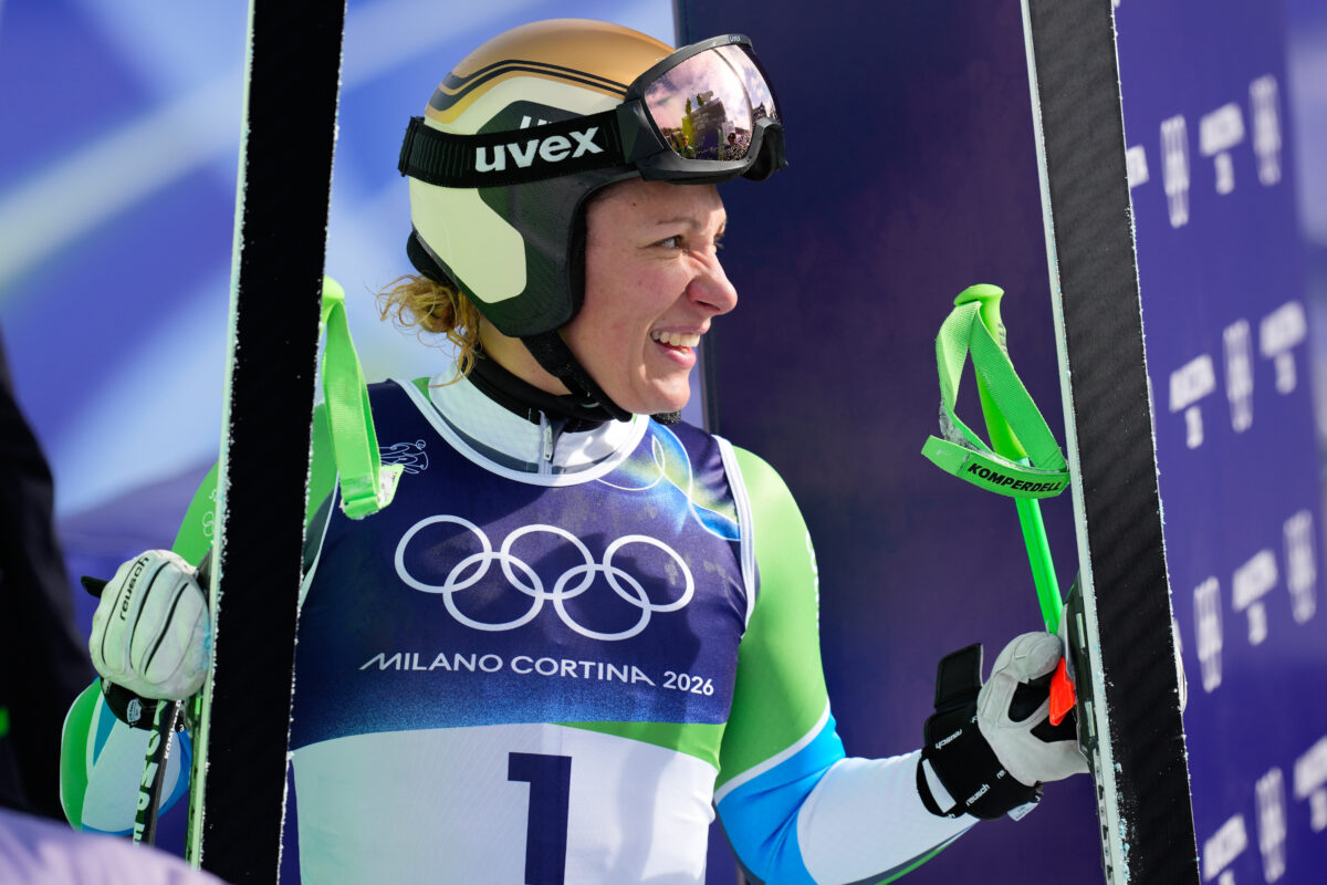 Ilka Štuhec pristala v snegu