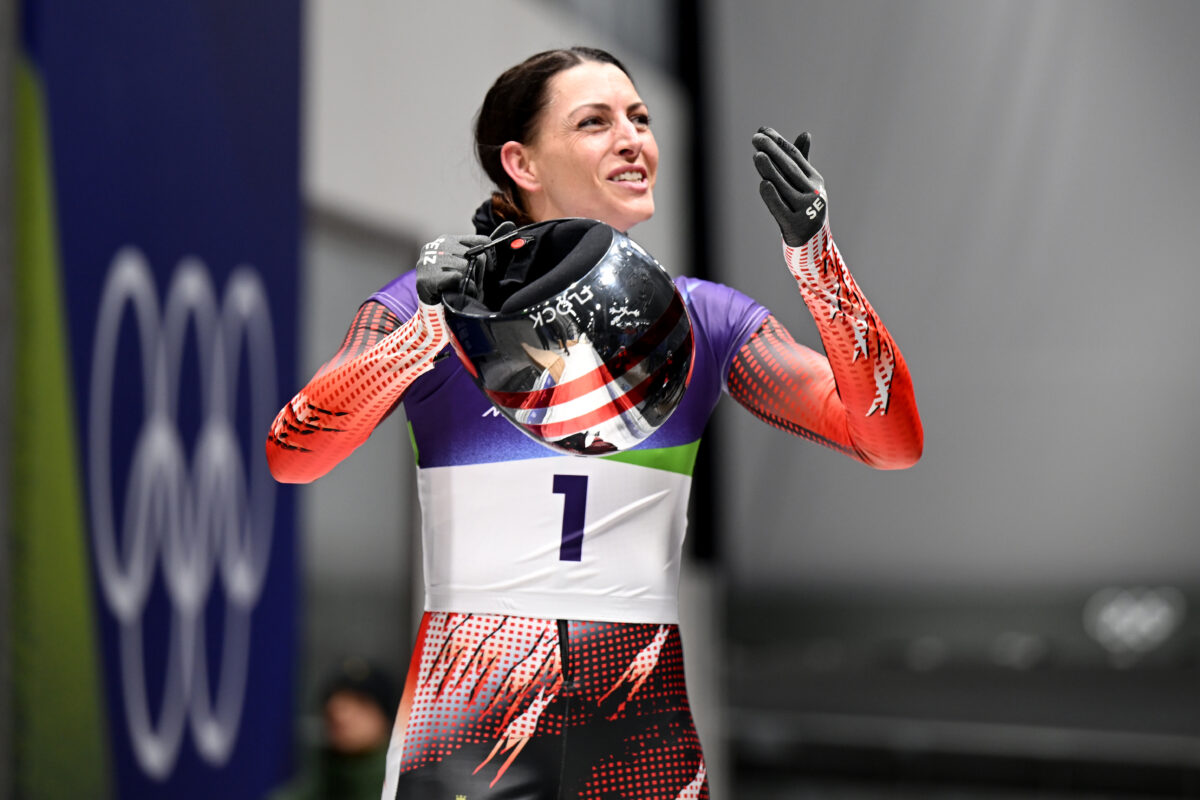 Janine Flock s prvo avstrijsko zlato kolajno v skeletonu