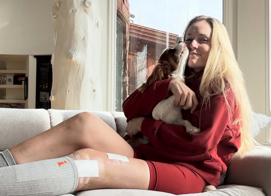 Lindsey Vonn po grozljivem padcu že trenira (VIDEO)