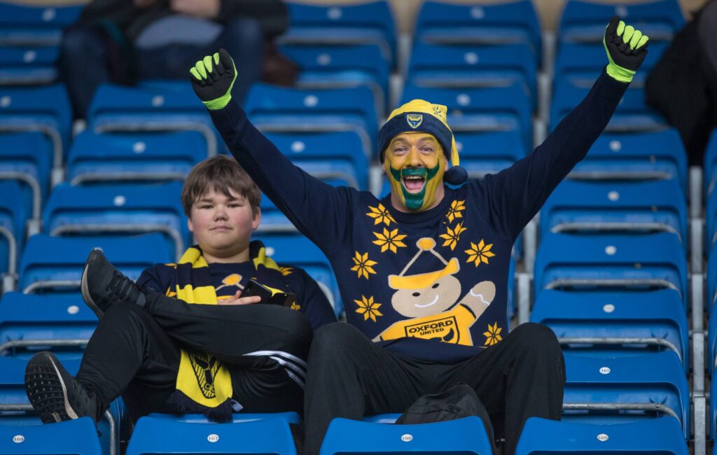 Oxford United supporter during the Sky Bet League 1 match between Oxford United and Southend United