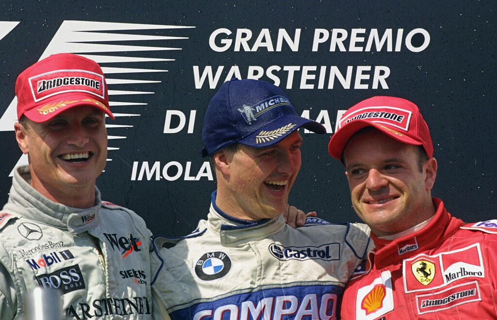 Coulthard na odru za zmagovalce