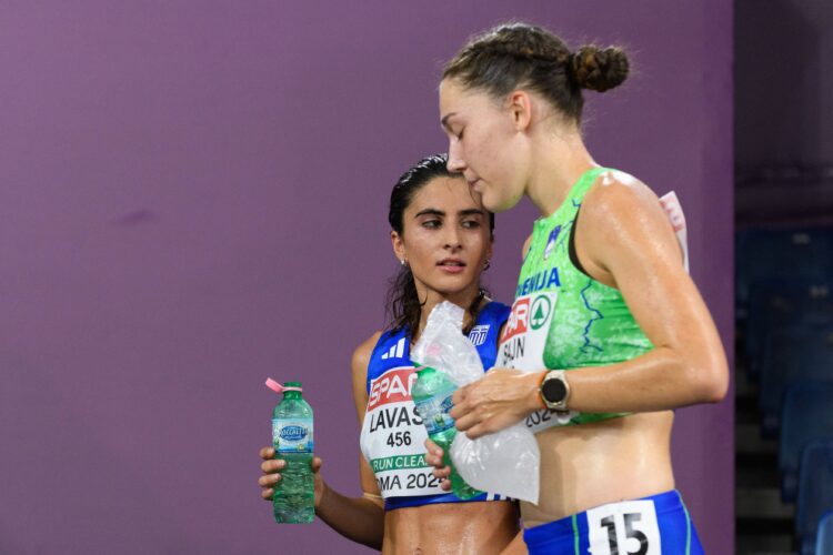 11.06.2024, Rome, Stadio Olimpico, European Athletics Championships, Dafni-Eftychia-Tereza Lavasa (Greece) and Liza Sajn