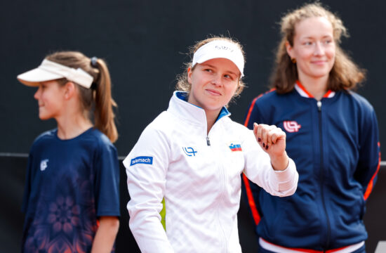 Billie Jean King Cup tennis match between Slovenia and Spain in Portoroz,