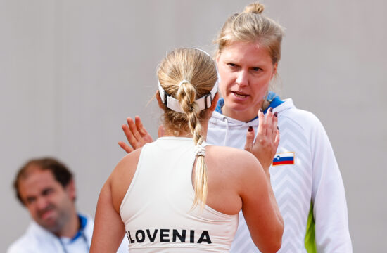 Billie Jean King Cup tennis match between Slovenia and Spain in Portoroz,