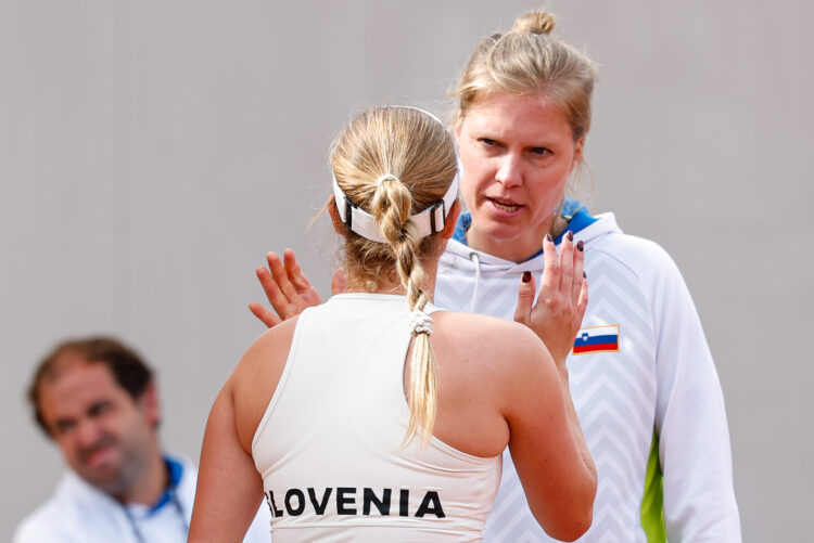 Billie Jean King Cup tennis match between Slovenia and Spain in Portoroz,