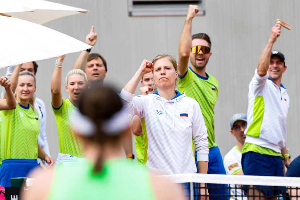 Billie Jean King Cup tennis match between Slovenia and Spain in Portoroz,