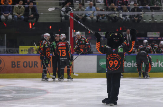 Graz, Austria, 27.FEB.26 - ICE HOCKEY - ICE Hockey League, Graz 99ers Vs Villacher SV. The Image Shows Pucky.