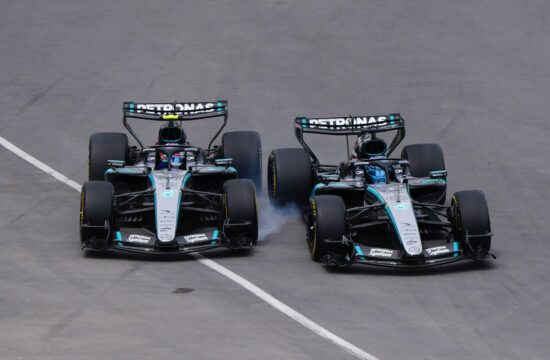 Russell po spopadu z Antonellijem vendarle dobil sprint